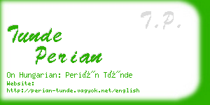 tunde perian business card